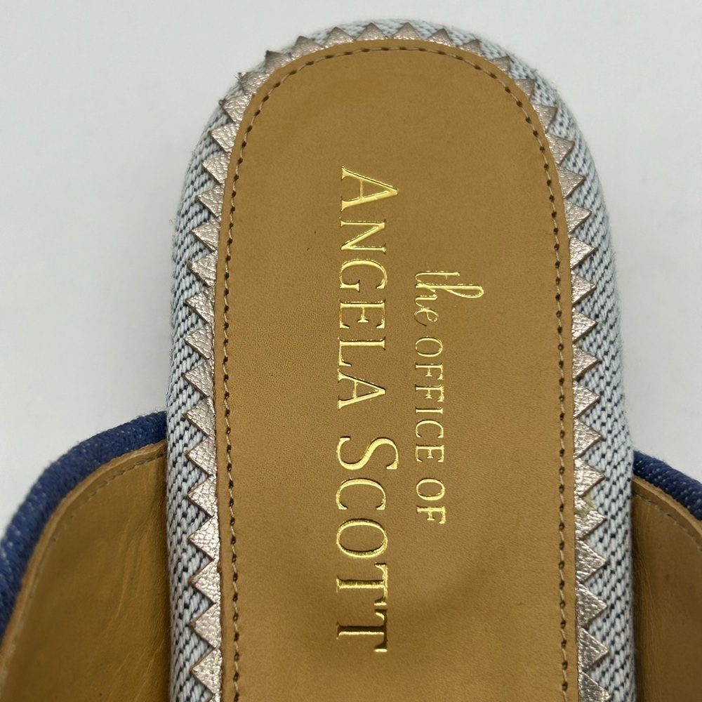 The Office of Angela Scott Miss Adelaide Denim Women’s Mules EU 41 US 11 NIB - Picture 9 of 12